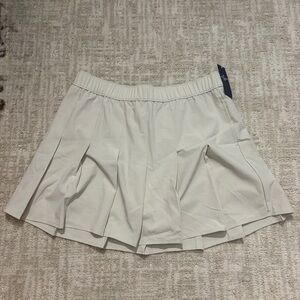 Abercrombie girls pleated ivory cream uniform traveler skort brand NWT